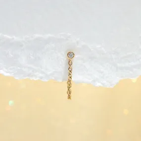 14k Fine On The Horizon Chain Earring