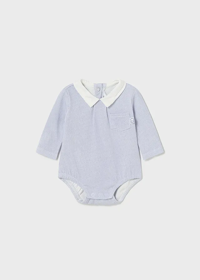 2758- Bodysuit for newborn boy - Winterblue