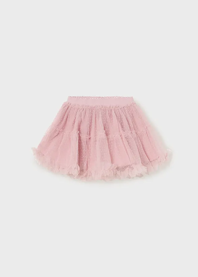 2967- Tulle skirt for baby girl - Rose