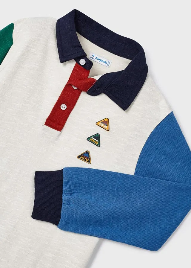 4103- L/s polo for boy - Cyan