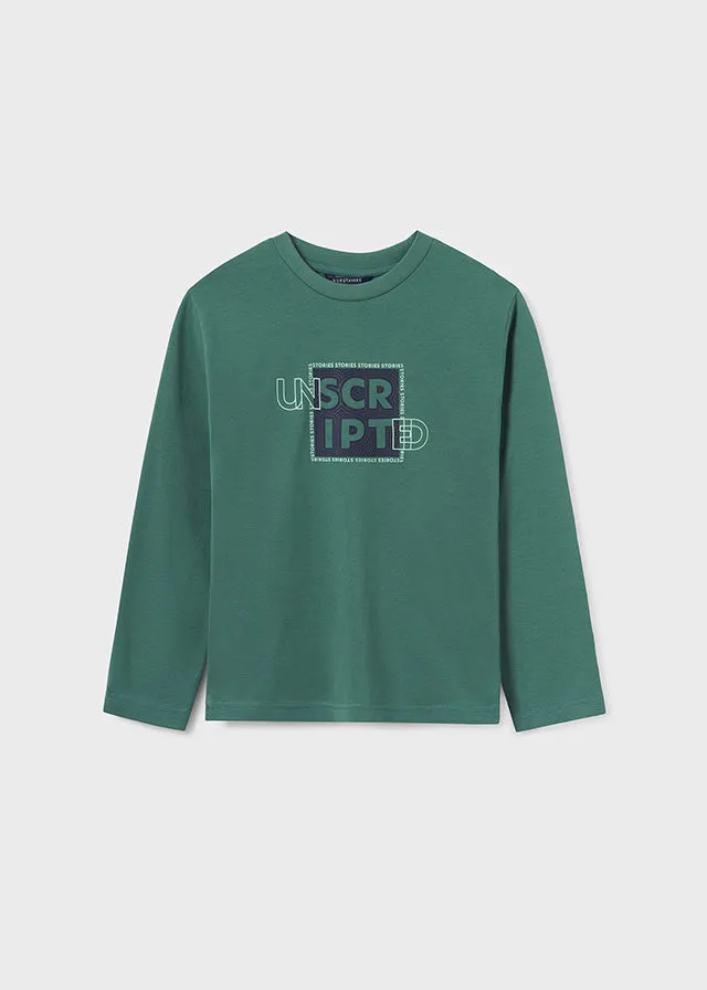 842- L/s basic t-shirt for teen boy - Mint