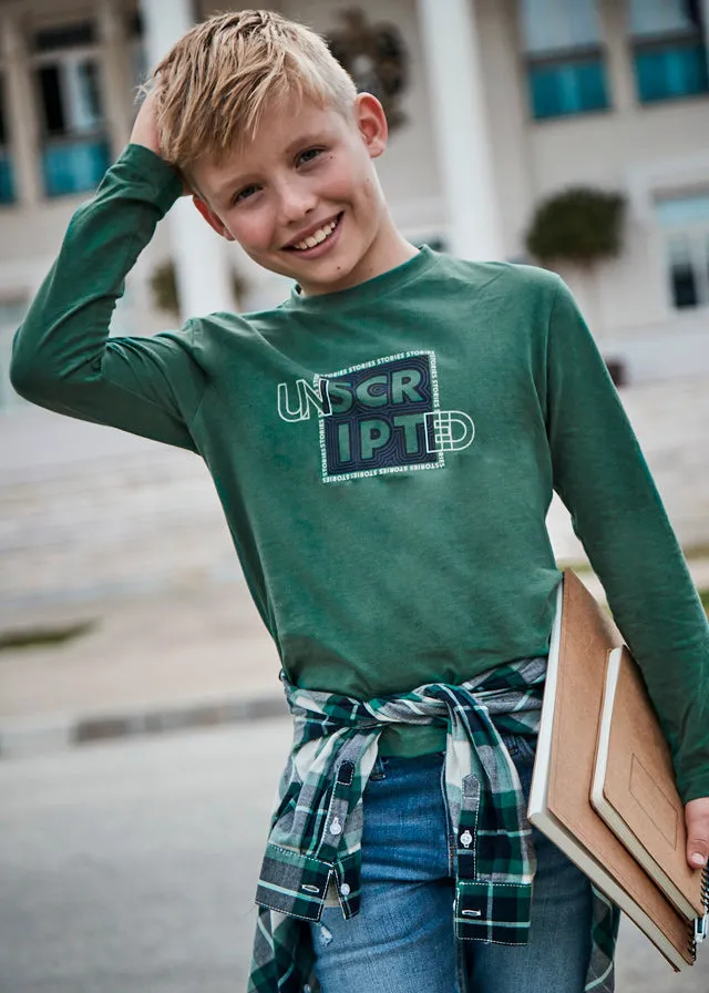 842- L/s basic t-shirt for teen boy - Mint