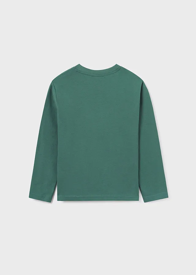 842- L/s basic t-shirt for teen boy - Mint