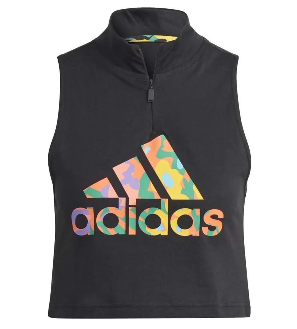 adidas  |Plain High-Neck Logo Tanks & Camisoles