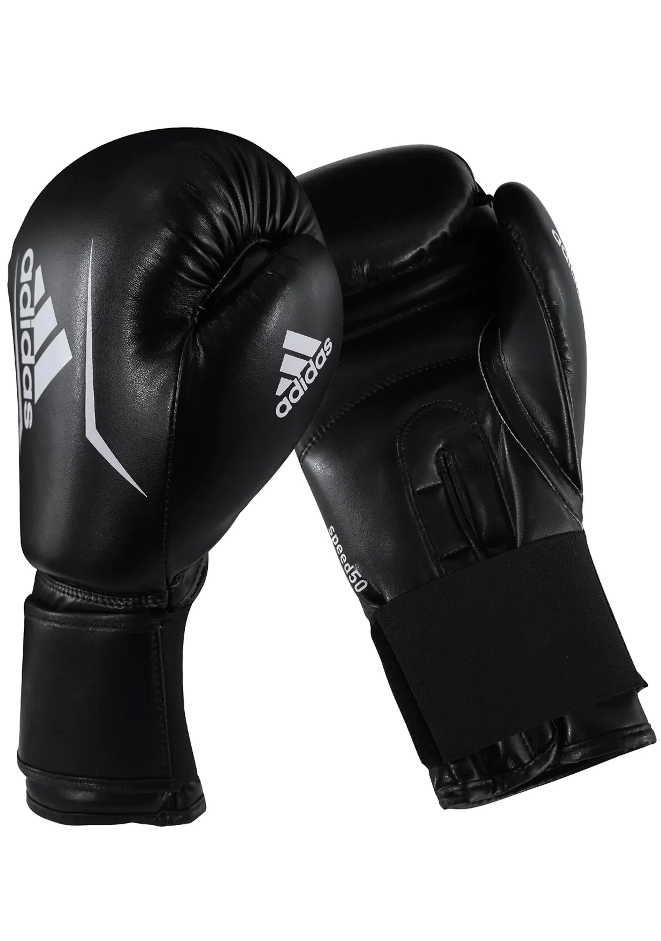 Adidas Speed 50 Boxing Glove Black 16oz with FREE Adidas Shin Protectors  ADISBG50