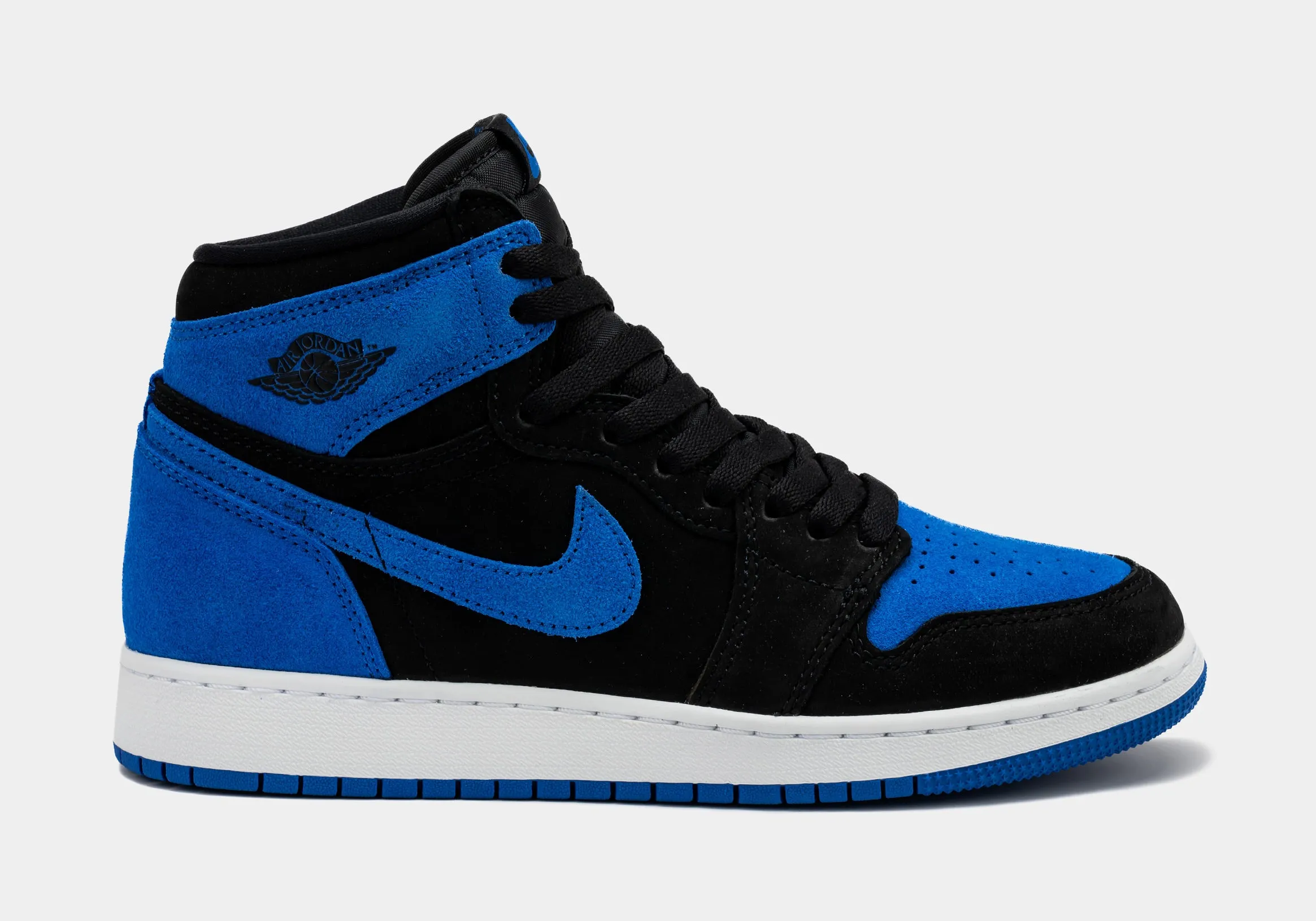 Air Jordan 1 High OG Royal Reimagined Grade School Lifestyle Shoes (Black/White/Royal Blue/Royal Blue) Free Shipping