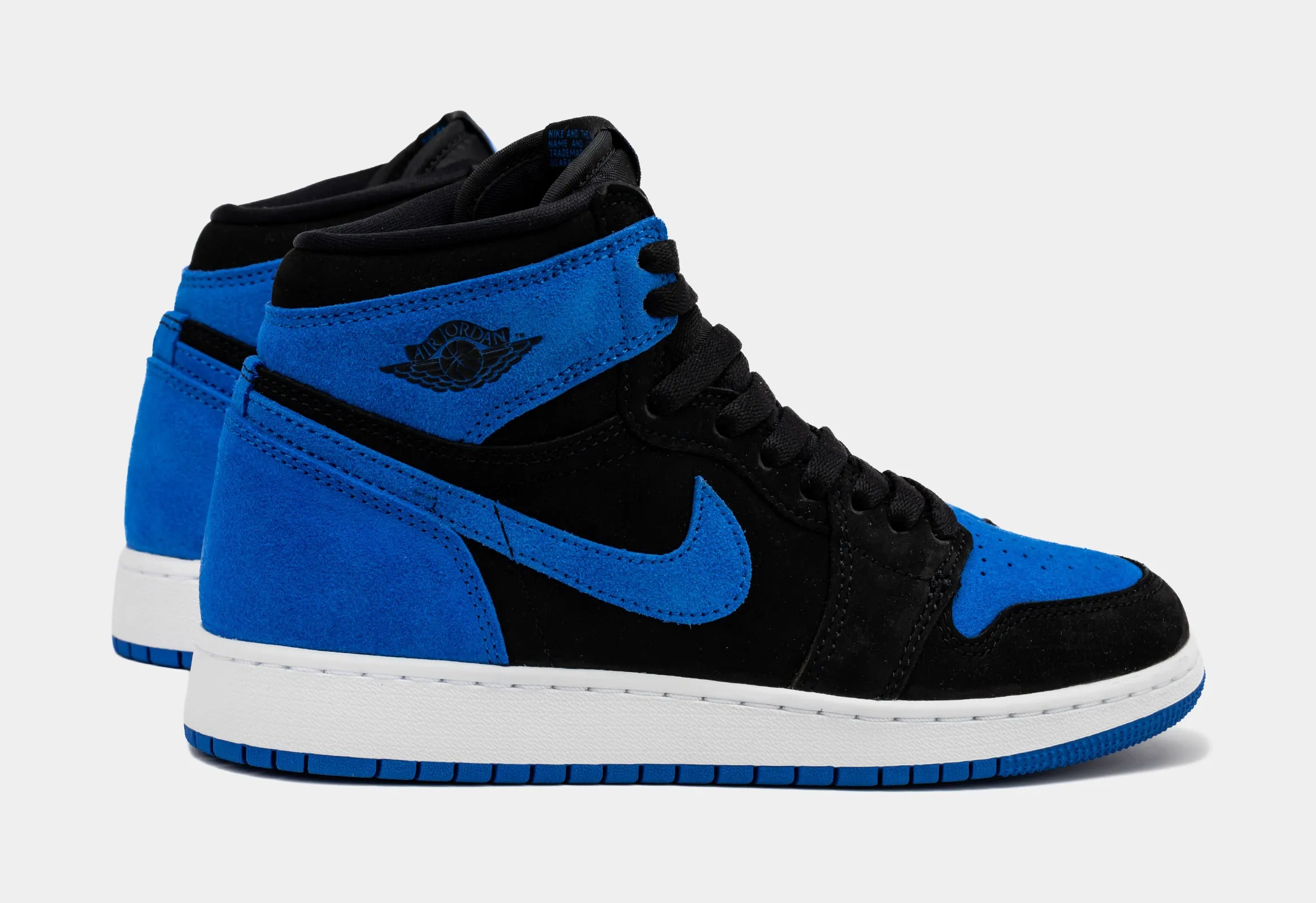 Air Jordan 1 High OG Royal Reimagined Grade School Lifestyle Shoes (Black/White/Royal Blue/Royal Blue) Free Shipping