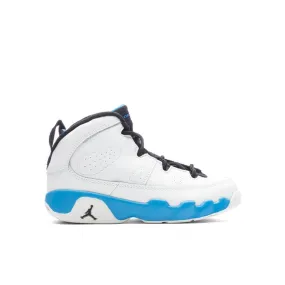 Air Jordan 9 Retro 'Powder Blue' (PS) - Summit White/Black/Dark Powder Blue