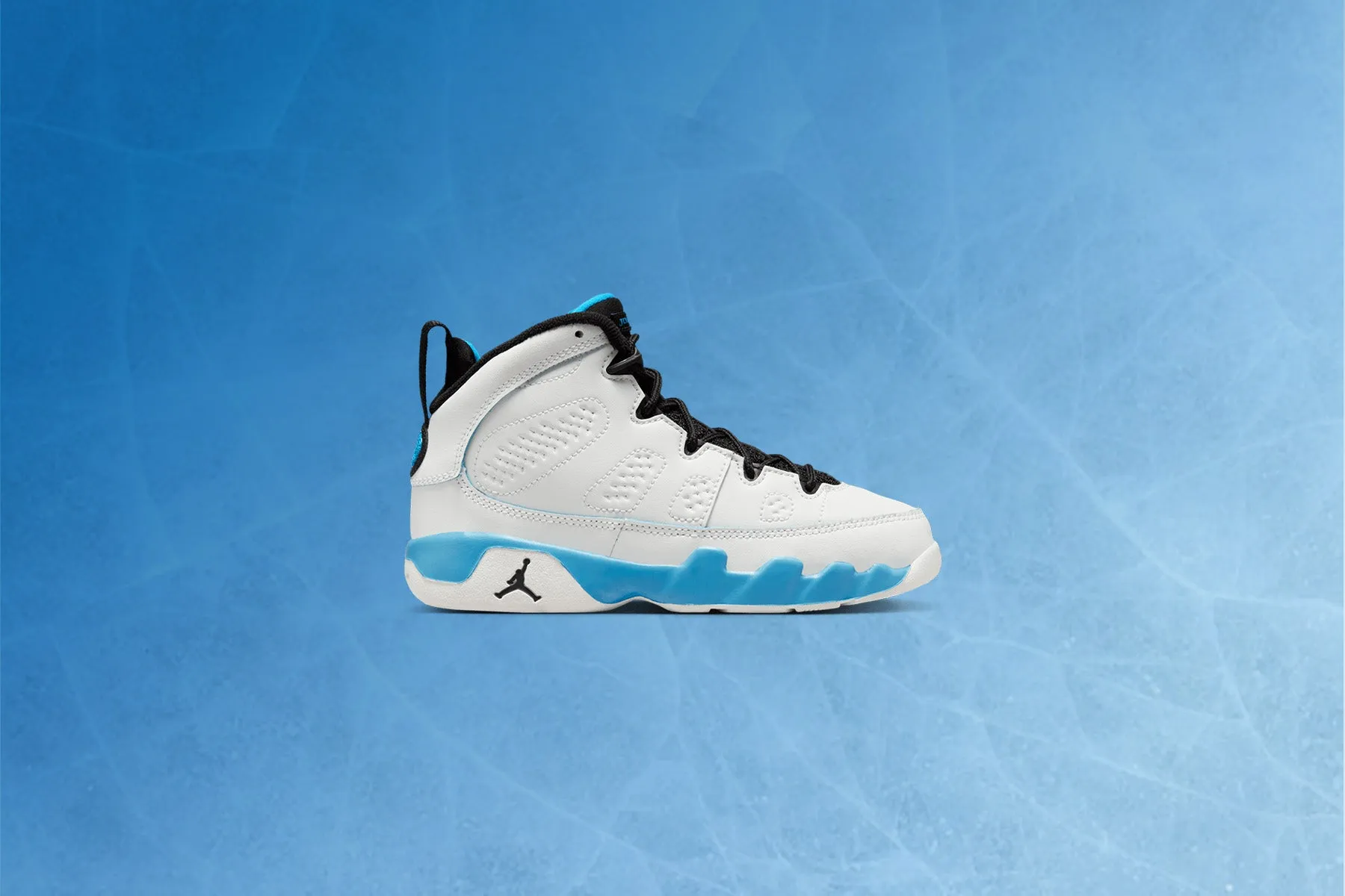 Air Jordan 9 Retro 'Powder Blue' (PS) - Summit White/Black/Dark Powder Blue