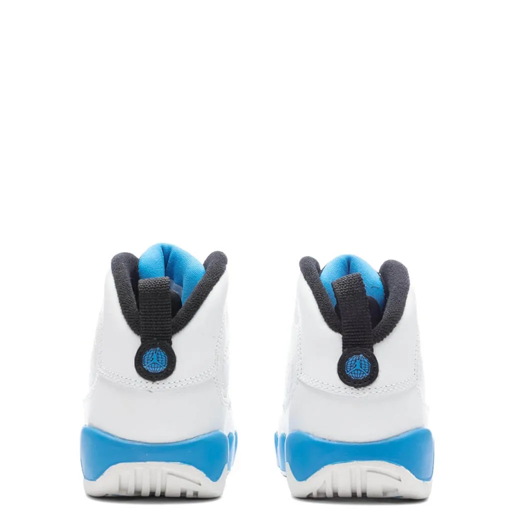 Air Jordan 9 Retro 'Powder Blue' (PS) - Summit White/Black/Dark Powder Blue