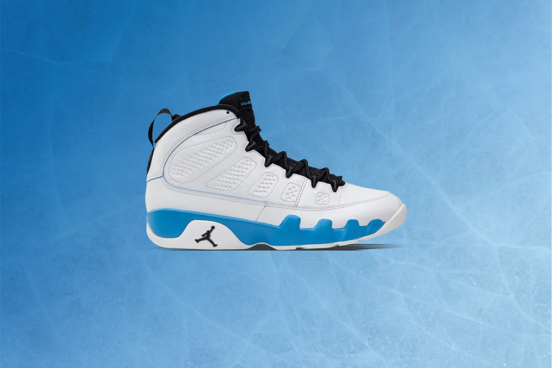 Air Jordan 9 Retro 'Powder Blue' - Summit White/Black/Dark Powder Blue