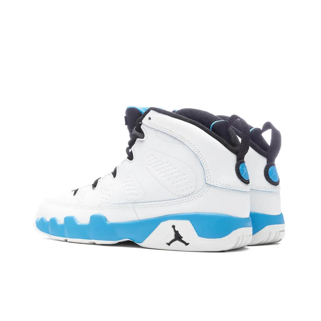 Air Jordan 9 Retro 'Powder Blue' (TD) - Summit White/Black/Dark Powder Blue