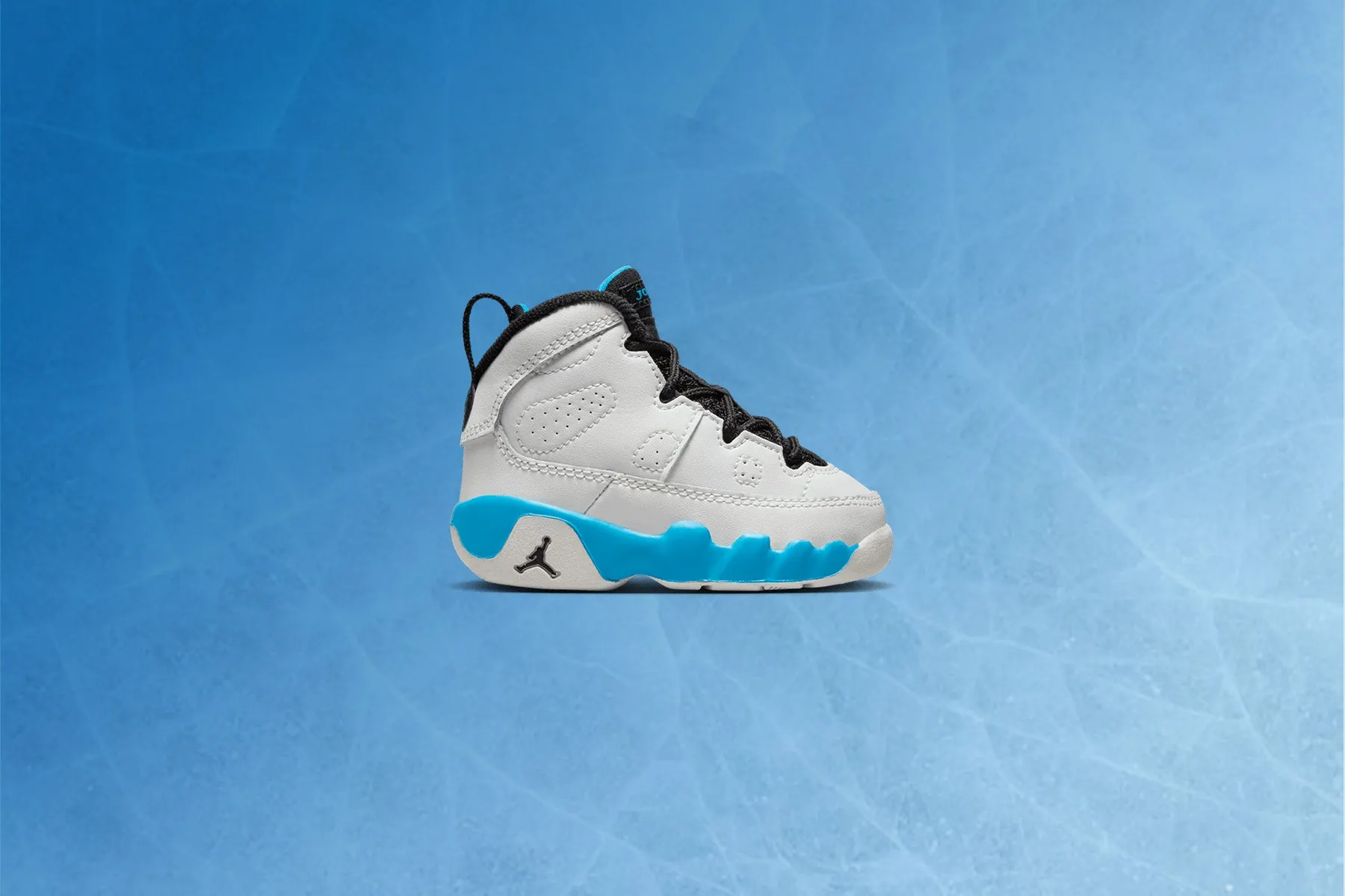 Air Jordan 9 Retro 'Powder Blue' (TD) - Summit White/Black/Dark Powder Blue