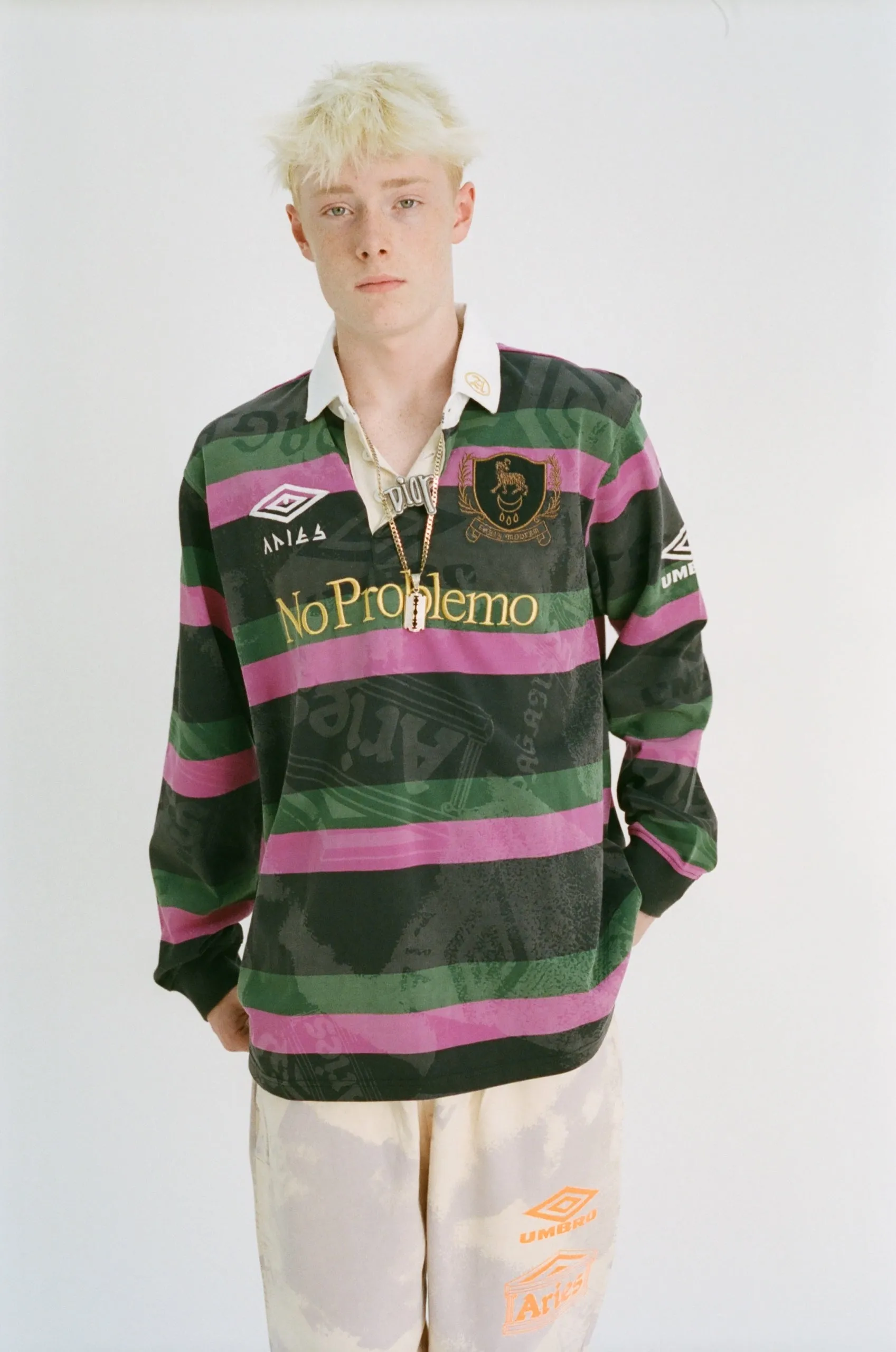 Aries x Umbro Sunbleached Rugby Shirt