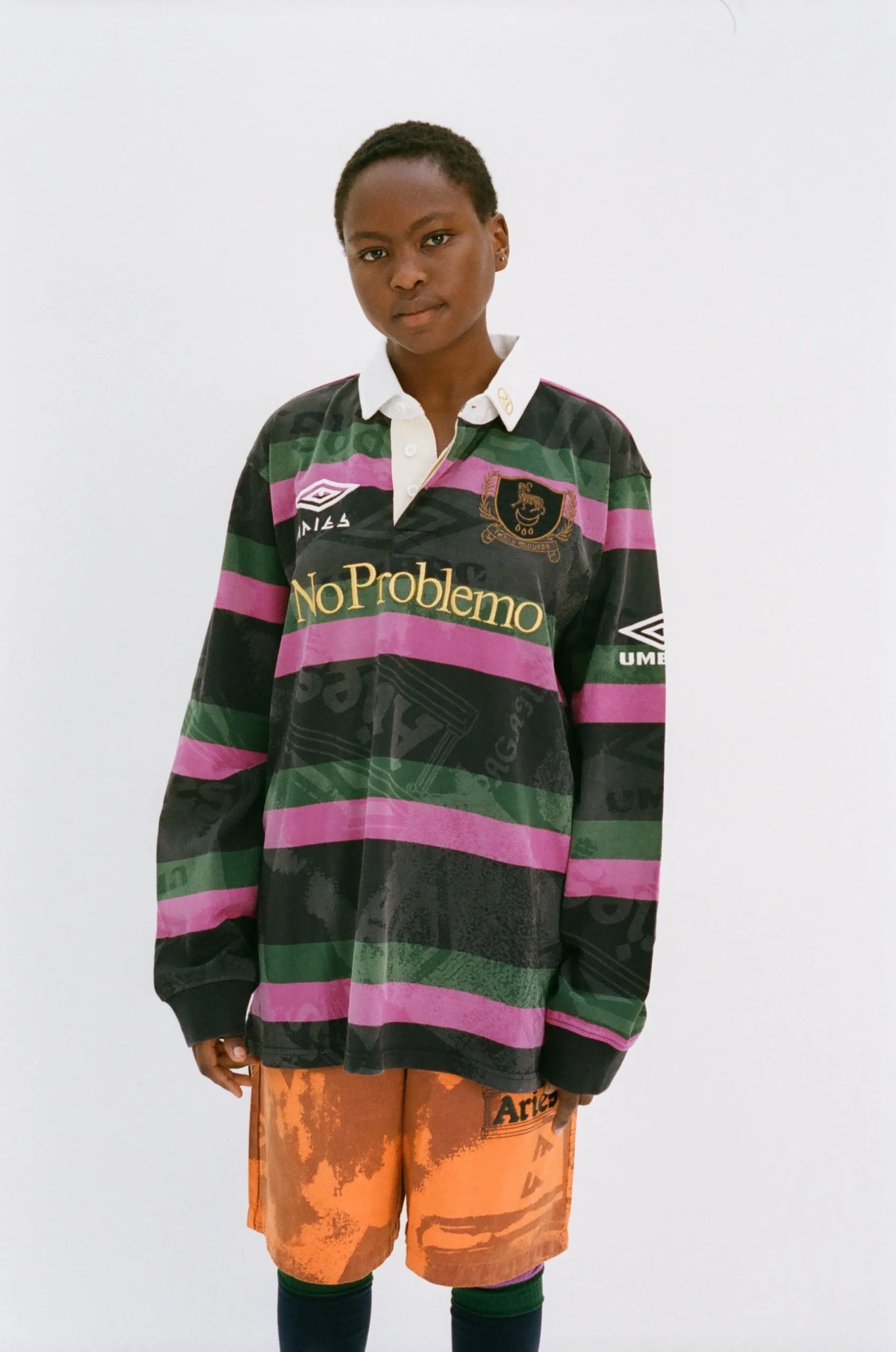 Aries x Umbro Sunbleached Rugby Shirt