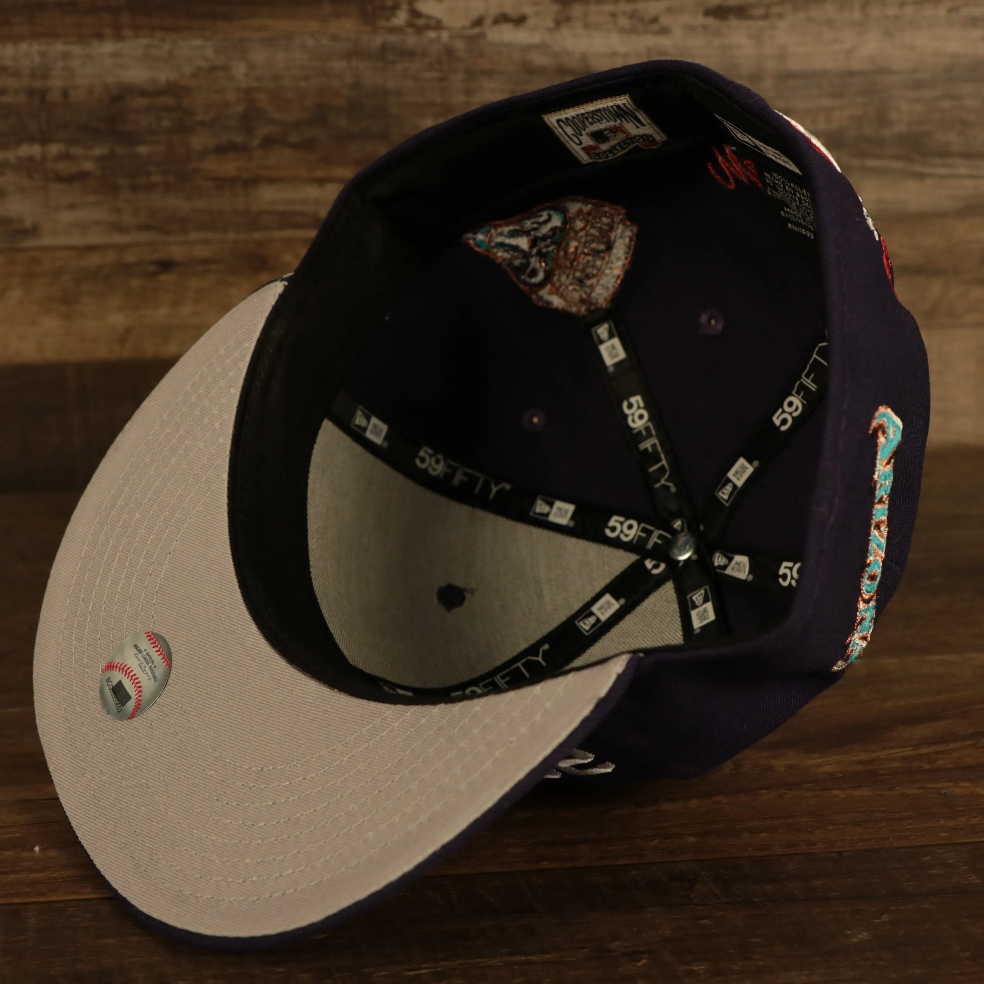 Arizona Diamondbacks Cooperstown Championship Rings All Over Side Patch Gray Bottom 59FIFTY Fitted Cap