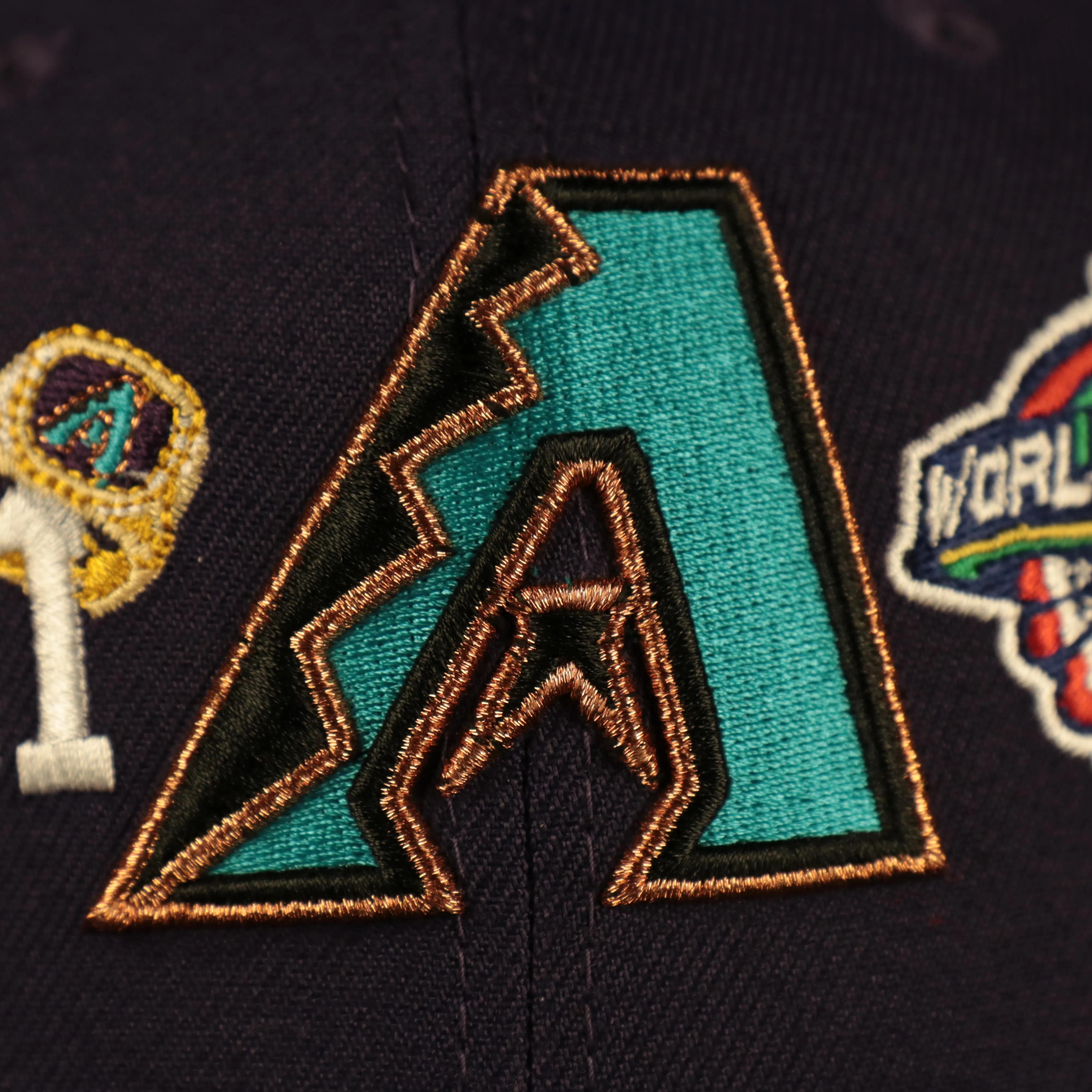 Arizona Diamondbacks Cooperstown Championship Rings All Over Side Patch Gray Bottom 59FIFTY Fitted Cap