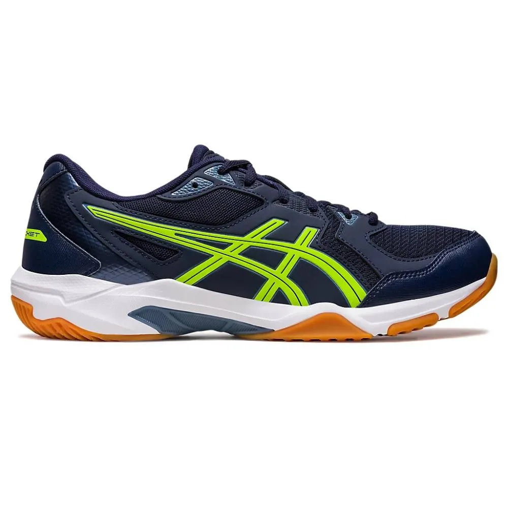 ASICS Men's Gel-Rocket 10 Badminton Shoe (Midnight/Hazard Green)