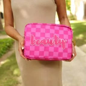 Beauty Checkered Travel Bag