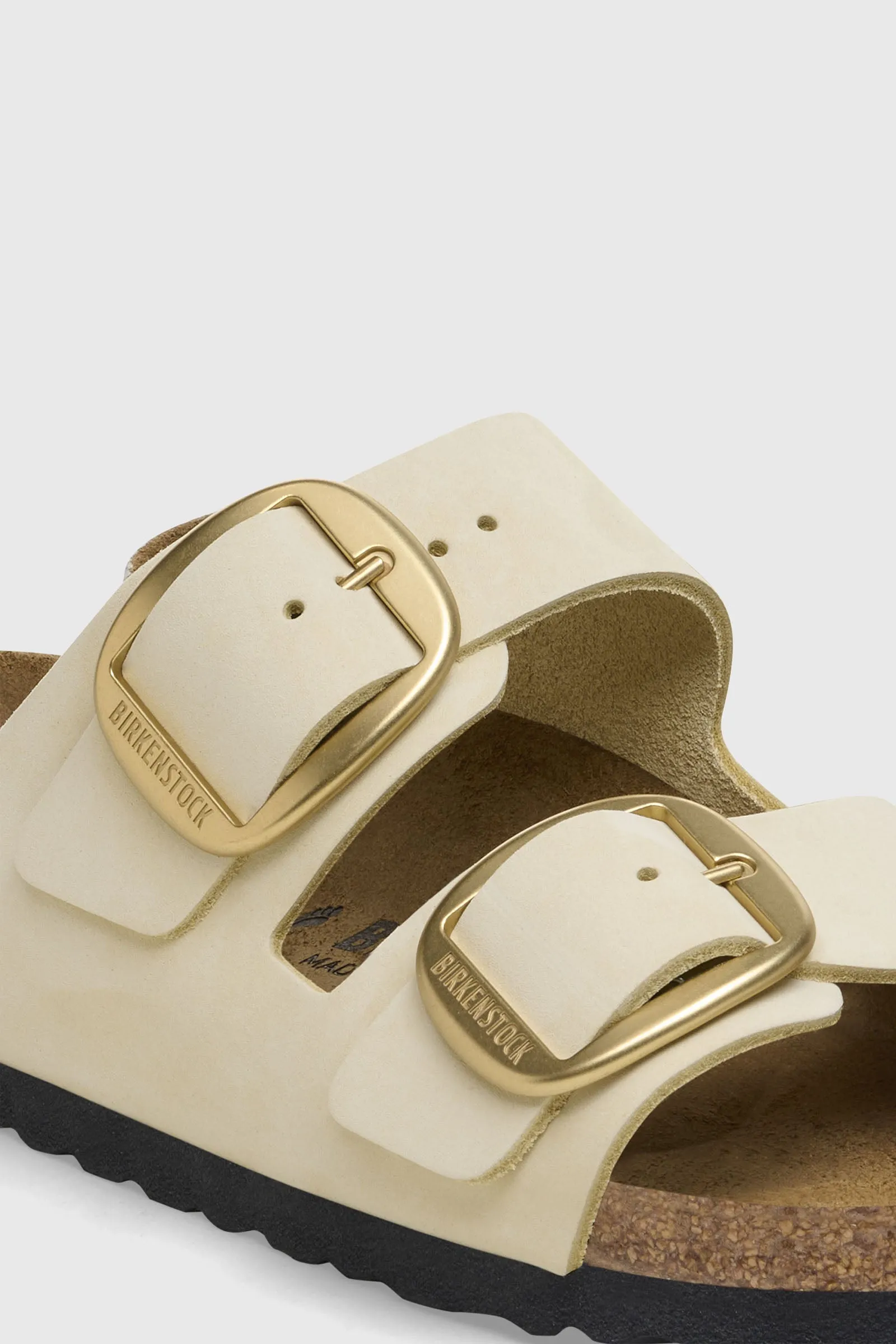 Birkenstock Arizona Big Buckle Pelle Nabuck Ecru Donna