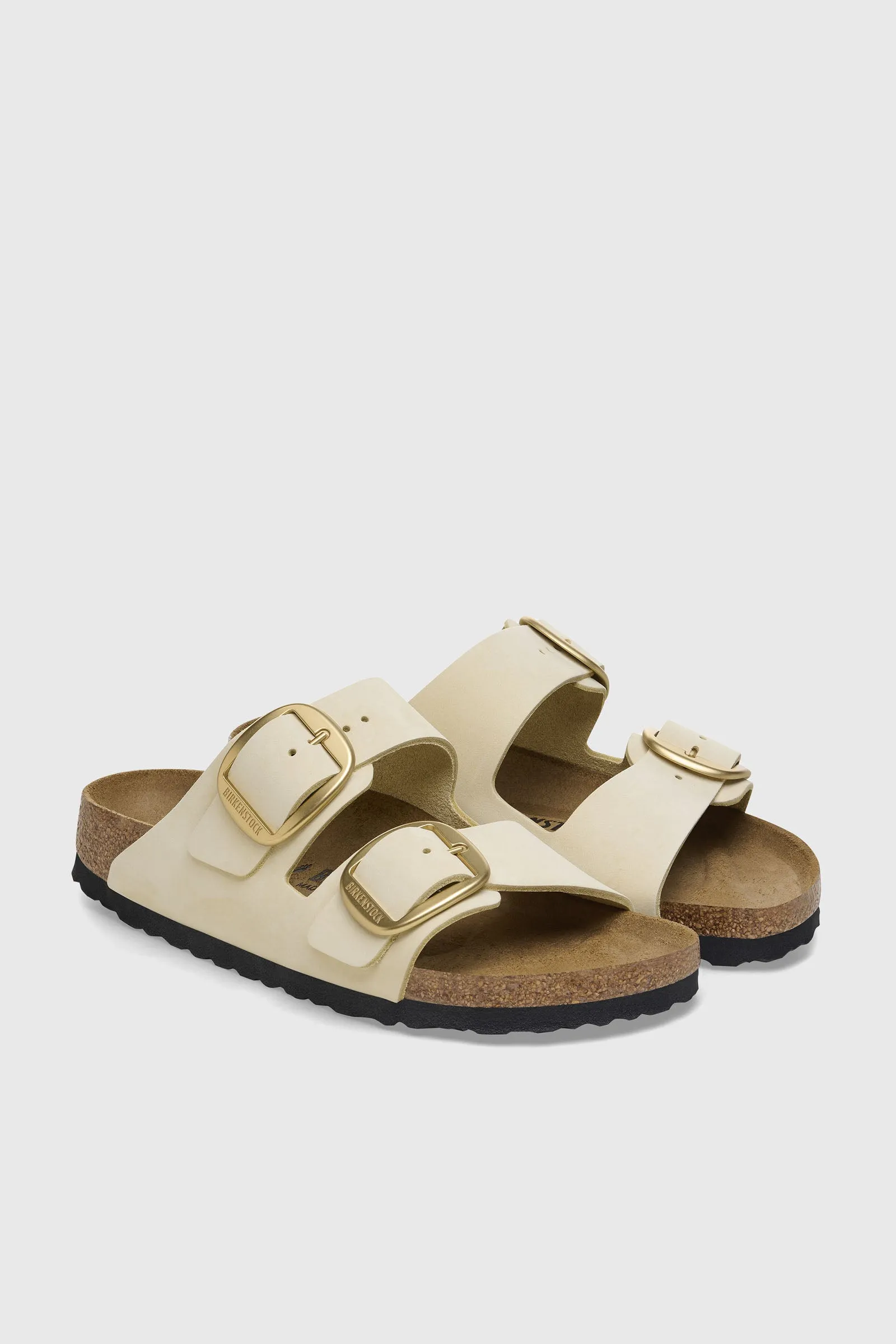 Birkenstock Arizona Big Buckle Pelle Nabuck Ecru Donna