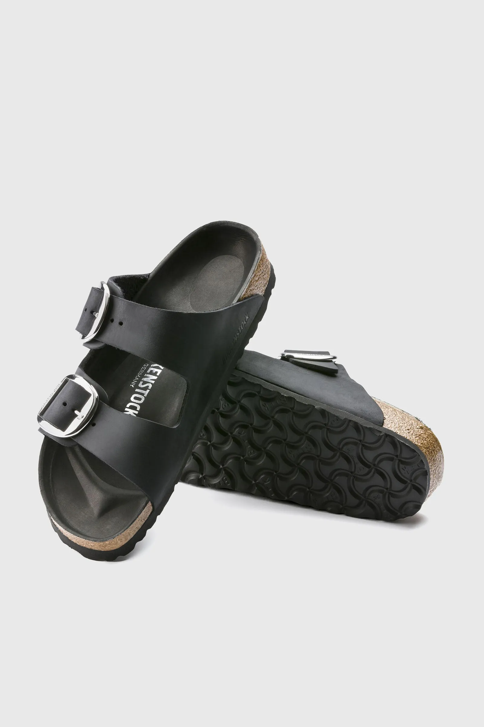 Birkenstock Sandalo Arizona Big Buckle Pelle Oliata Nero