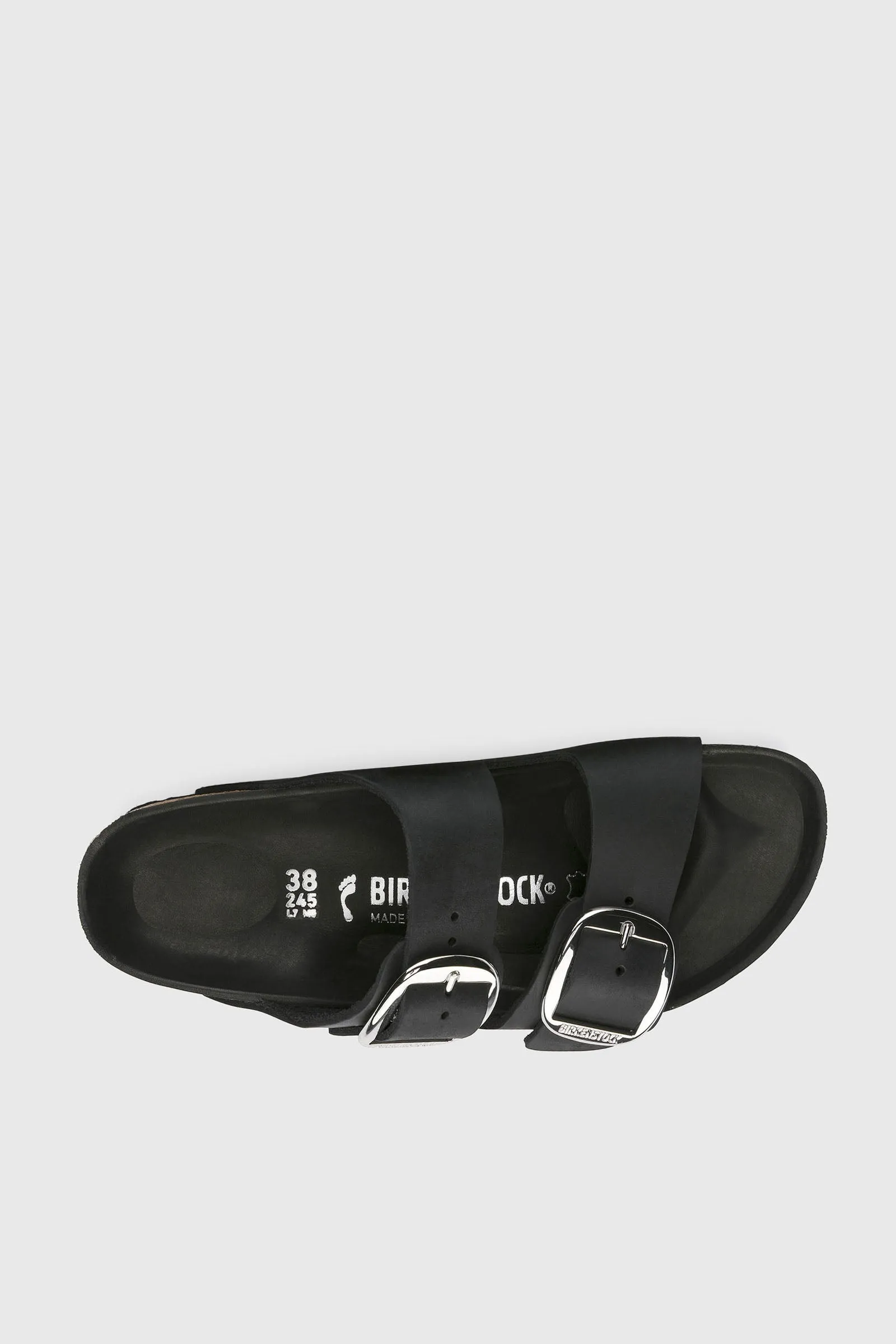 Birkenstock Sandalo Arizona Big Buckle Pelle Oliata Nero