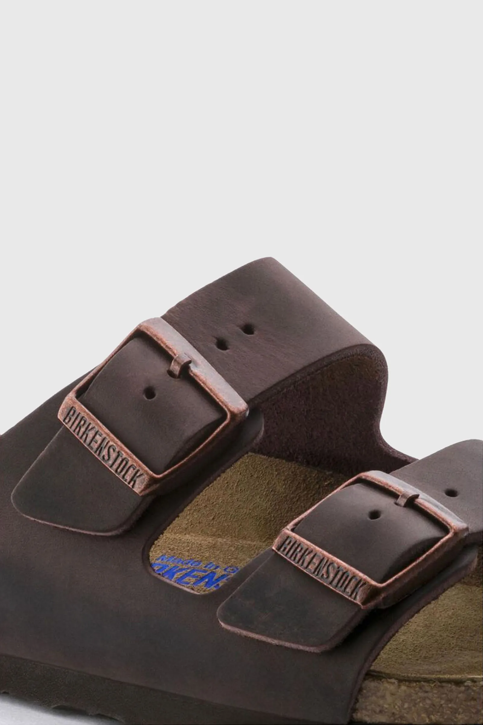 Birkenstock Sandalo Arizona Plantare Morbido Pelle Oliata Marrone Donna