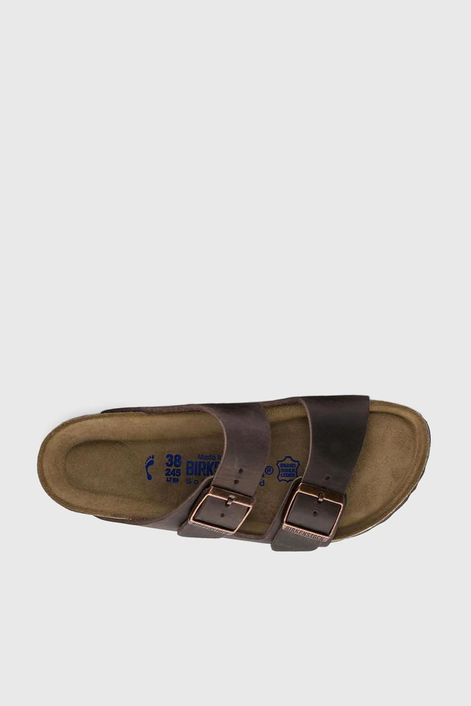 Birkenstock Sandalo Arizona Plantare Morbido Pelle Oliata Marrone Donna