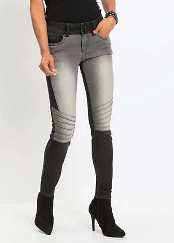 bonprix Two-Tone Skinny Jeans | Grattan