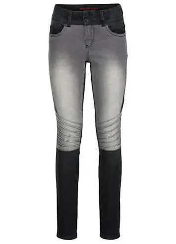 bonprix Two-Tone Skinny Jeans | Grattan