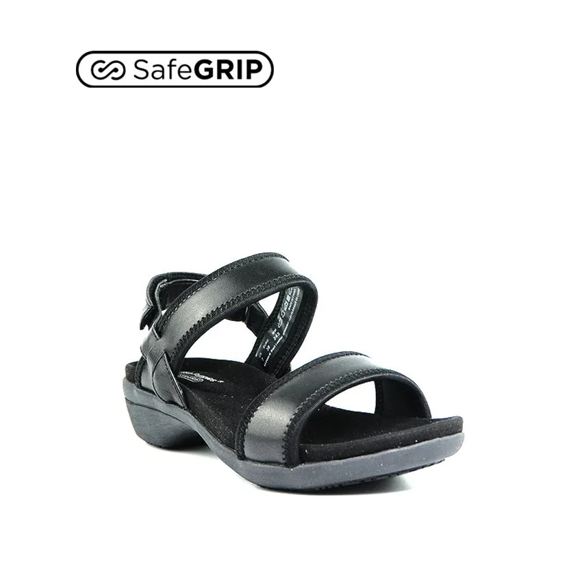 Brenna Women's Sandals - Black Leather