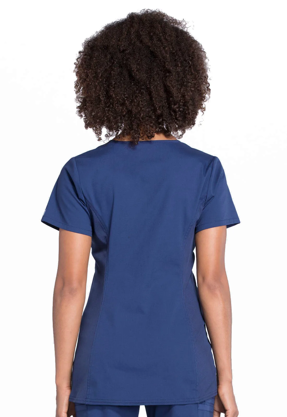 Cherokee Professionals Mock Wrap Maternity Top  in Navy