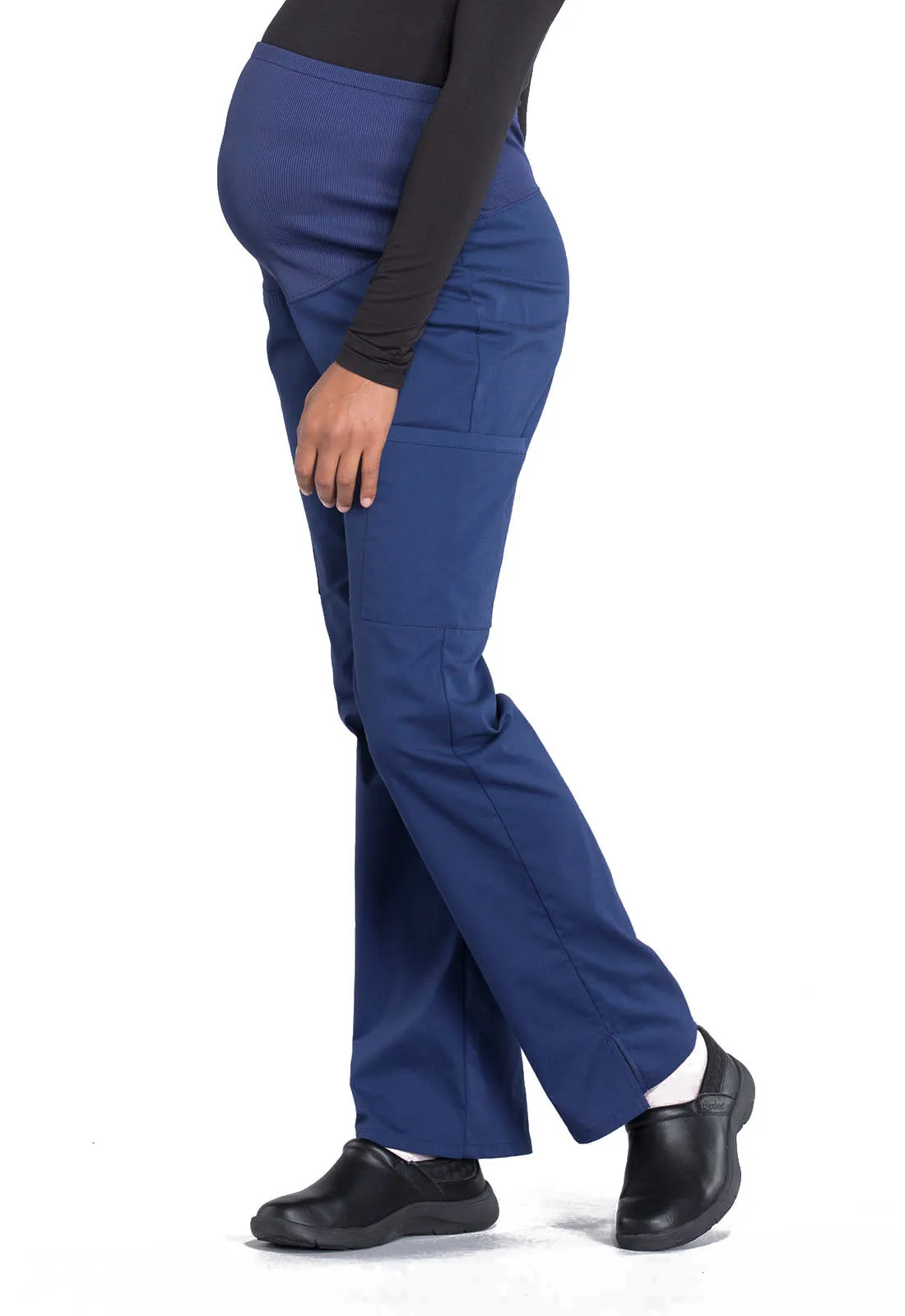 Cherokee WW Professionals Maternity Straight Leg Pant in Navy