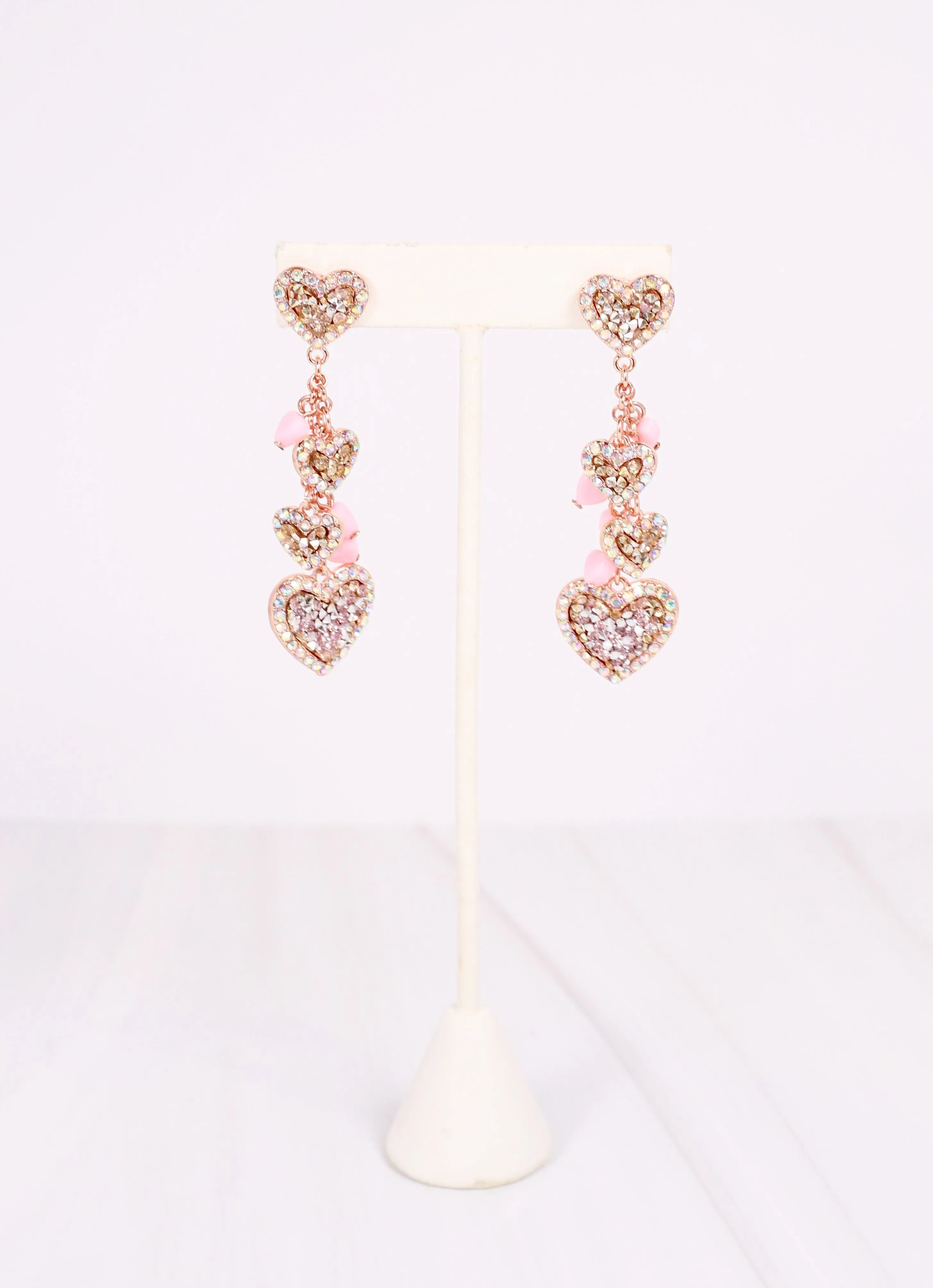 Date Night Heart Earring LIGHT PINK