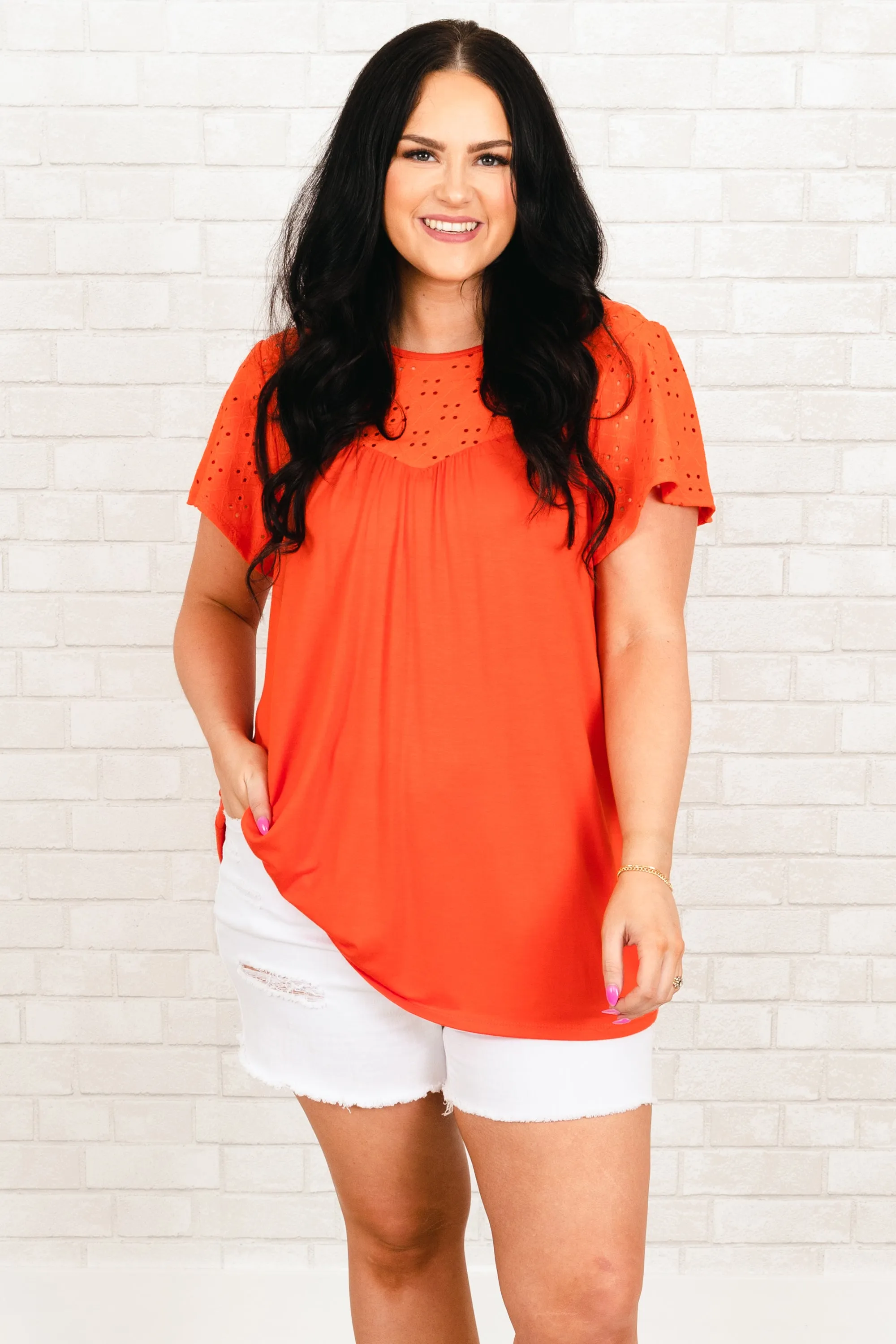 Don't Go Breaking My Heart Top, Orange