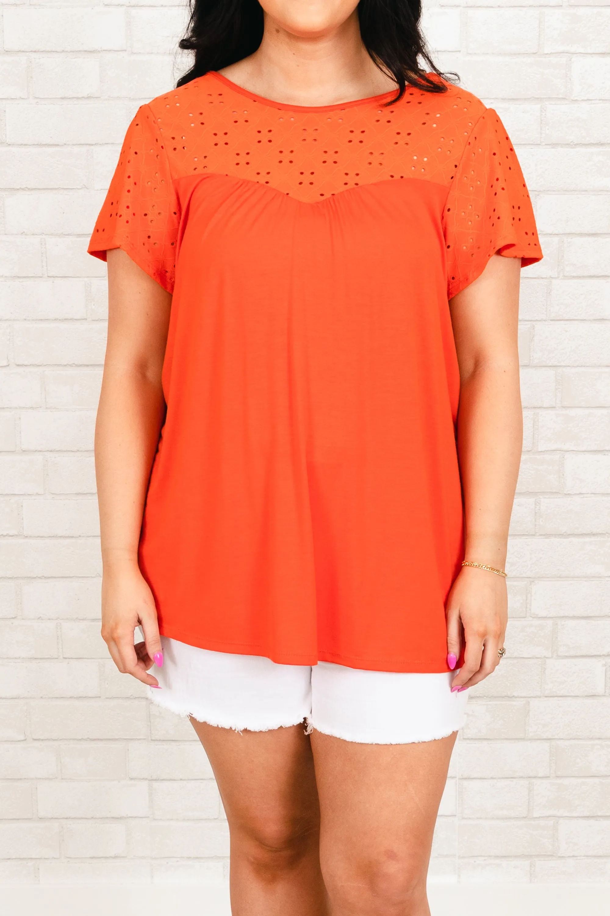 Don't Go Breaking My Heart Top, Orange