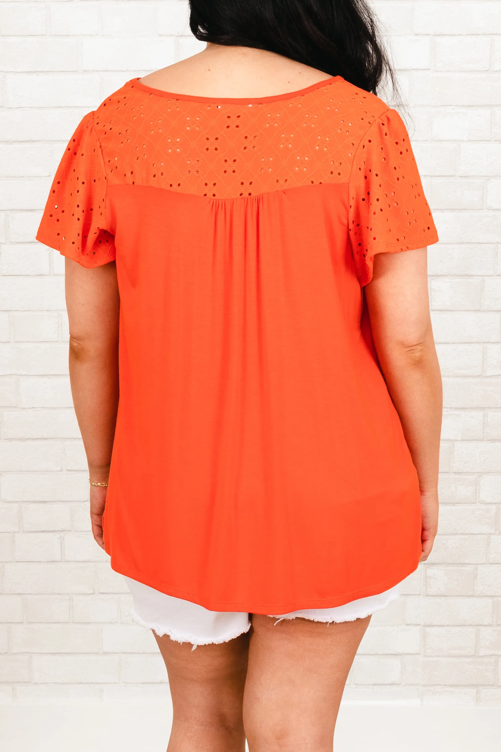 Don't Go Breaking My Heart Top, Orange