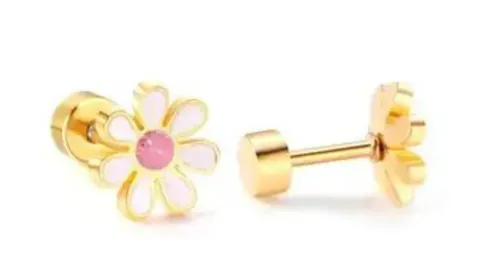 Elise Flower Screwback Studs