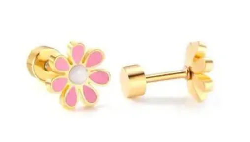 Elise Flower Screwback Studs