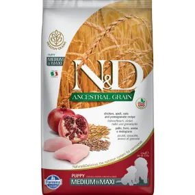 Farmina N&D Ancestral Grain Chicken & Pomegranate Medium & Maxi Puppy Dry Dog Food