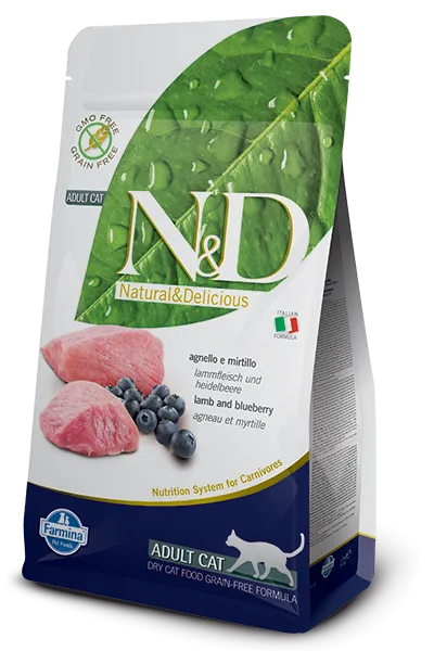 Farmina N&D Grain-Free Lamb & Blueberry Adult Cat Food