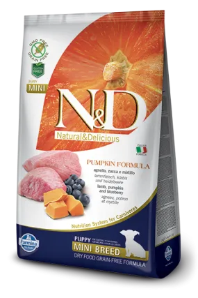 Farmina N&D Pumpkin Grain-Free Lamb & Blueberry Mini Breed Puppy Food