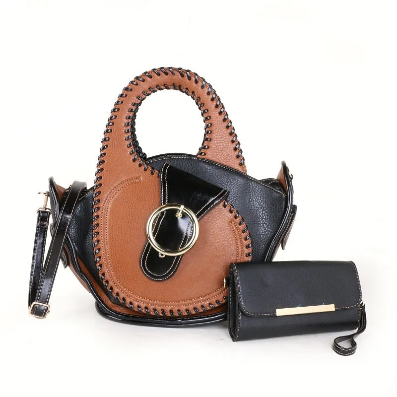 Fashion Leather Women Outdoor Travel Designer Shoulder Messenger Portable Tote Handbags With Purses