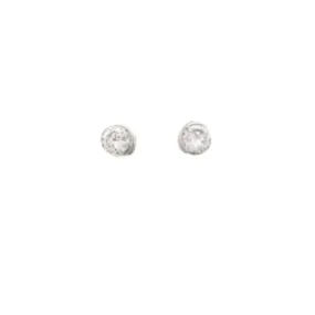 Faux Diamond Bezel Earrings