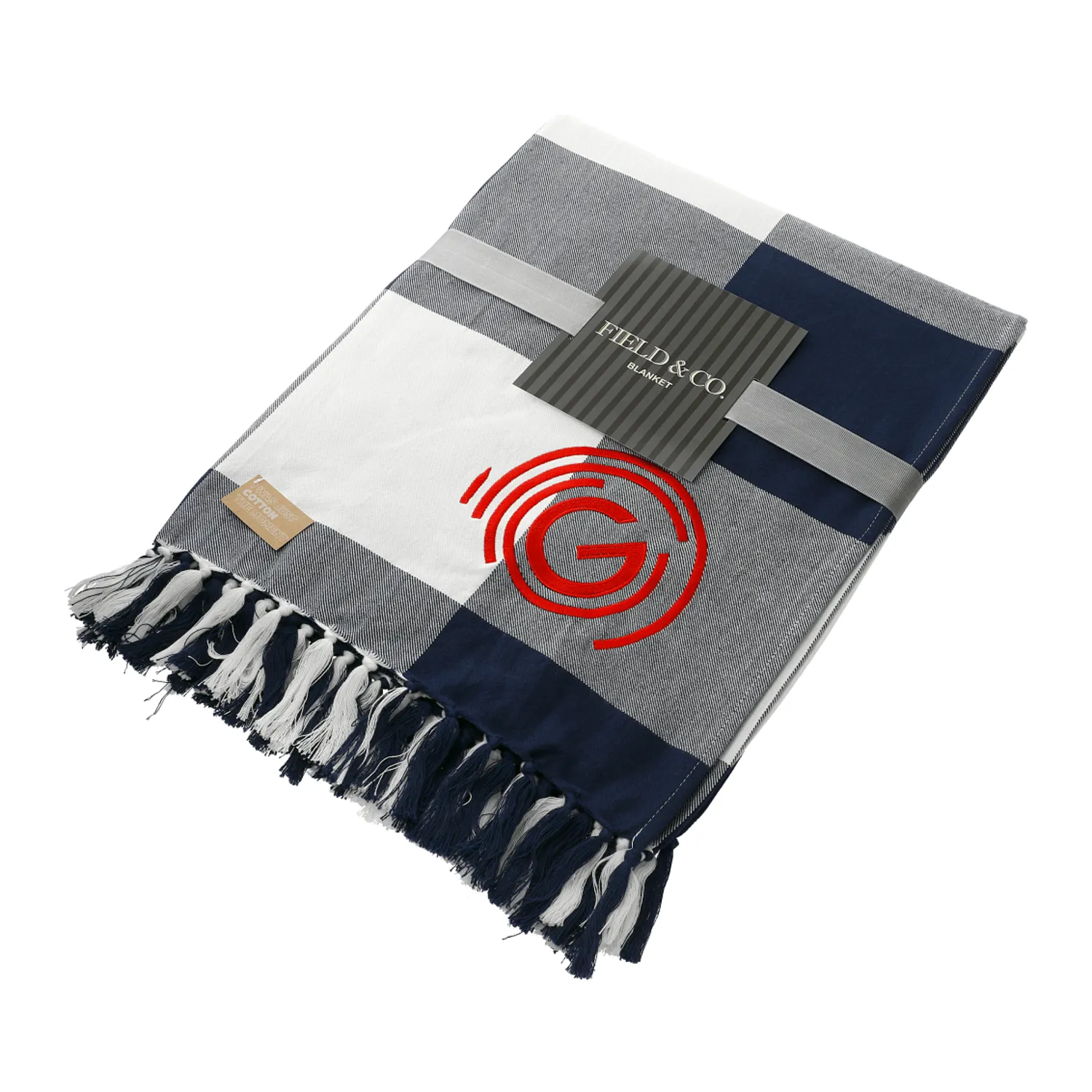 Field & Co. - 100% Organic Cotton Check Throw Blank