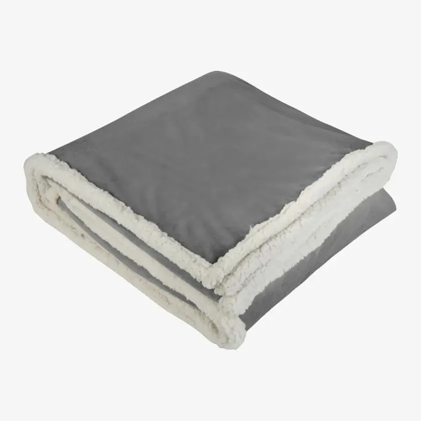 Field & Co Cambridge Oversized Sherpa Blanket 7950-51 Gray