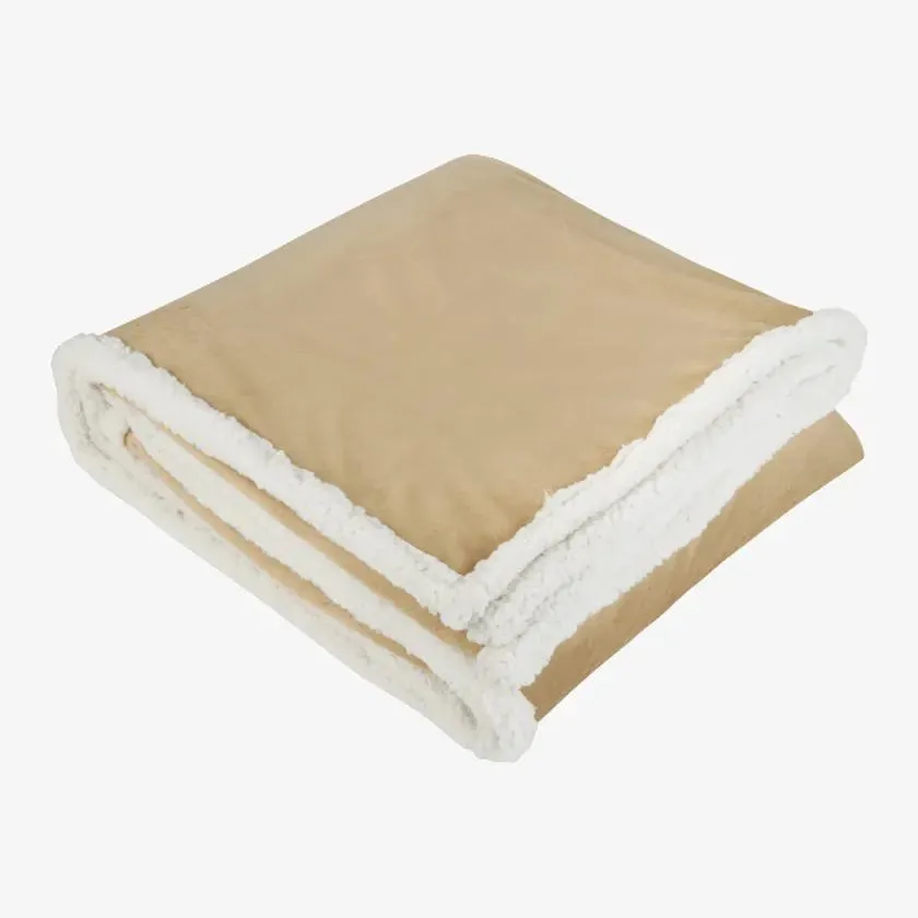 Field & Co Cambridge Oversized Sherpa Blanket, Tan