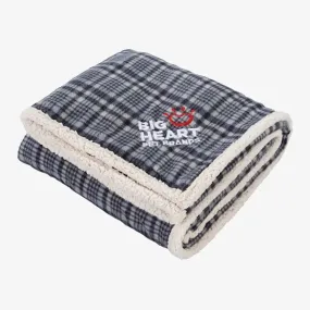 Field & Co Plaid Sherpa Blanket 7950-60 Gray