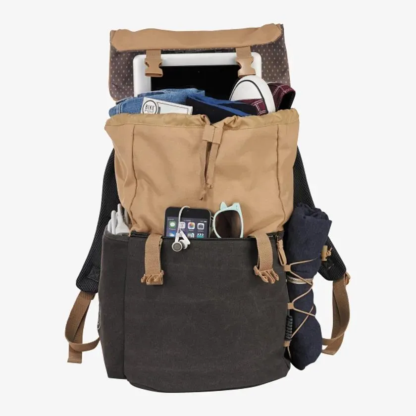 Field & Co Venture 15 Computer Backpack 7950-31 Charcoal/Tan